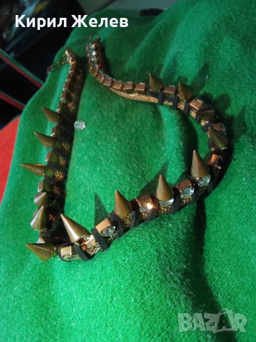 ИСКРЯЩО ПОЗЛАТЕНО КРИСТАЛНО РОКАДЖИЙСКО АРТ ХЕВИ-МЕТЪЛ КОЛИЕ ОГЪРЛИЦА 27022, снимка 16 - Колиета, медальони, синджири - 35132629