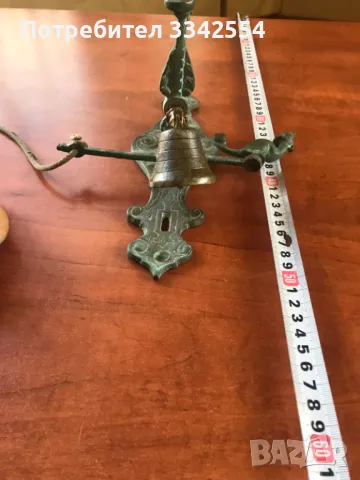 КАМБАНА ЗВЪНЕЦ ЗА ВЪНШНА ВРАТА БРОНЗ ОРНАМЕНТИ, снимка 3 - Други ценни предмети - 48812201