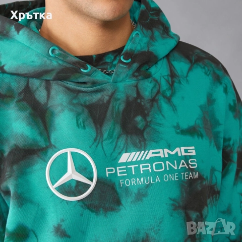 Mercedes AMG F1 Tie Dye Hoodie - Оригинален суитшърт р-р XL, снимка 5 - Суичъри - 52938898