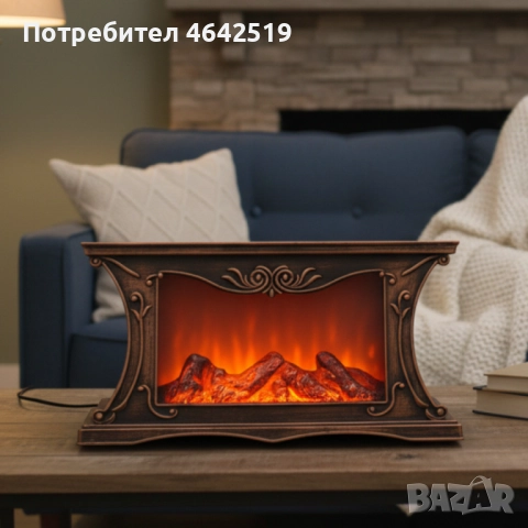 Декоративна LED камина с реалистичен ефект на пламък и жарава, снимка 4 - Декорация за дома - 52237175