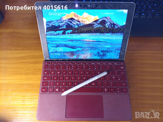 Microsoft Surface Go,10",Intel 4415Y,8GB RAM,128GB, клавиатура, писец, снимка 6 - Лаптопи за дома - 44561001