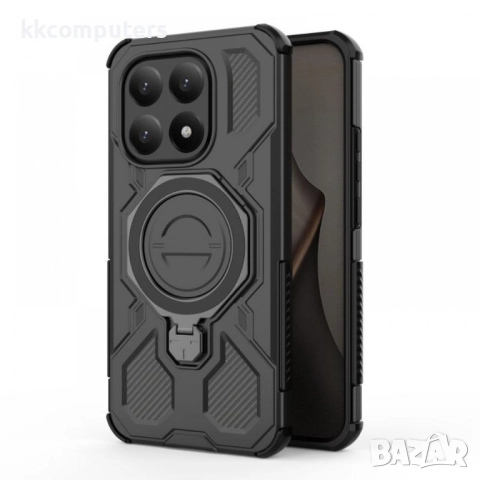 WANLONFENG Калъф (PC + TPU) със Стойка за Xiaomi 15T | 2 бр. Стъклени Протектори | Усилена защита | 