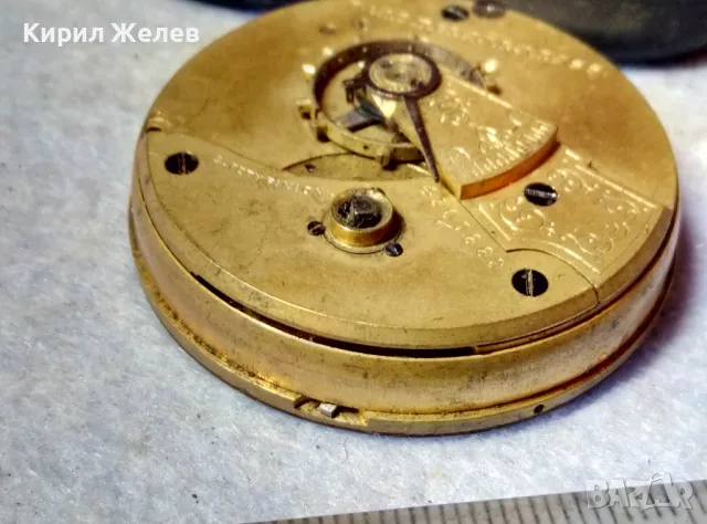 A. W. W.Co. WALTHAM MASS. МЕХАНИЗЪМ от СТАР АМЕРИКАНСКИ ДЖОБЕН ЧАСОВНИК с РИМСКИ ЦИФЕРБЛАТ 24853, снимка 8 - Антикварни и старинни предмети - 48578646