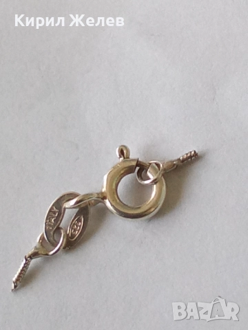 Сребърна карабинка закопчалка 43134, снимка 4 - Колиета, медальони, синджири - 52243810