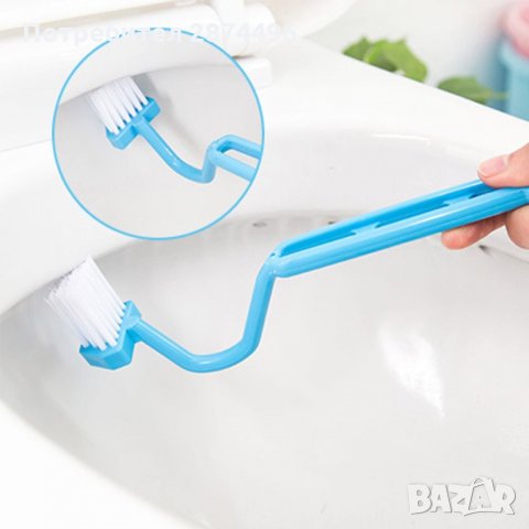 3355 Извита Мини четка за лесно почистване под ръба на тоалетната чиния, снимка 3 - Други стоки за дома - 35727203