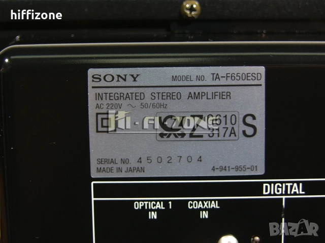 Усилвател   Sony ta-f650esd , снимка 10 - Ресийвъри, усилватели, смесителни пултове - 53694308