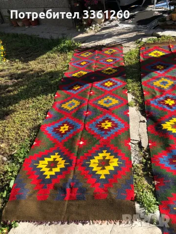  Тетевенски килим и пътека, снимка 6 - Килими - 47463140