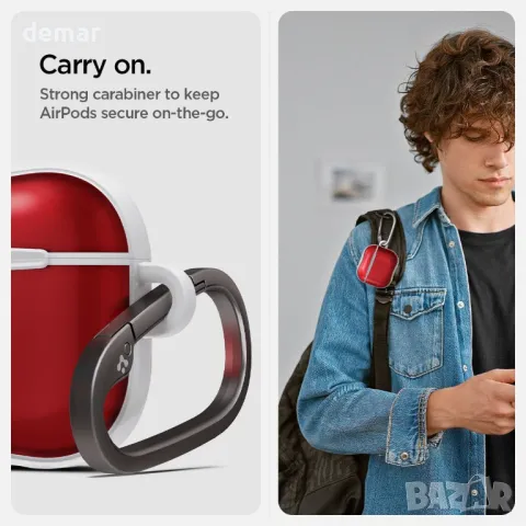 Калъф Spigen Classic C1 Съвместим с Airpods 4 (2024) - Ruby, снимка 5 - Аксесоари за Apple - 48165259