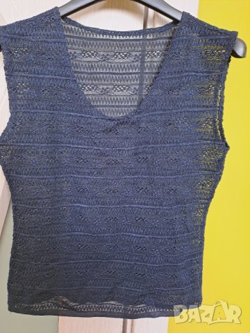 Дамска блуза без ръкав от дантела S - М, снимка 1