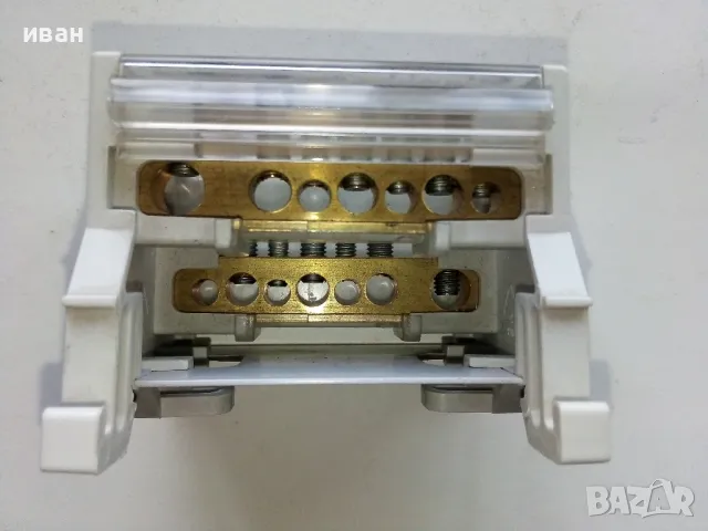 Двуполюсен клеморед за DIN шина 100А,500V. Наличен 1бр., снимка 3 - Други машини и части - 49334052