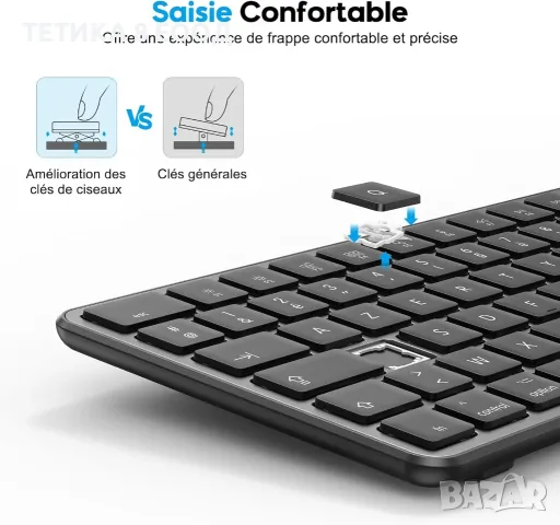 Безжична Bluetooth клавиатура за Mac – Multi-Device, QWERTY UK, снимка 7 - Клавиатури и мишки - 55842563