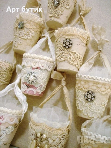 Бонбониери - чашки в стил шейби шик, снимка 3 - Декорация - 52612350