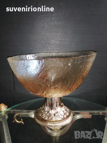 Стъклена купа / фруктиера, снимка 6 - Други - 39999662
