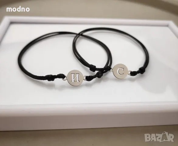 Гривнички с букви по ваш избор от медицинска стомана, снимка 1