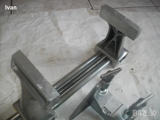 Швейцарско Алуминиево Дърводелско МЕНГЕМЕ Захват 21,5 см Почти Ново ZYLIZZ SWISS MADЕ със стойка, снимка 6 - Менгемета - 47364982