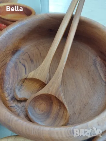 Дървени комплекти за салата , снимка 4 - Прибори за хранене, готвене и сервиране - 49563823