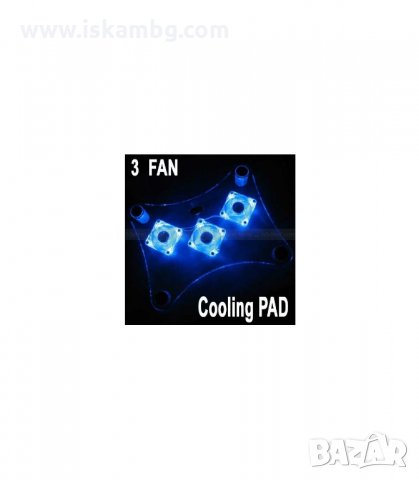 USB ОХЛАДИТЕЛ ЗА ЛАПТОП С 3 ВЕНТИЛАТОРА И НЕОНОВА СВЕТЛИНА - код 738, снимка 6 - Друга електроника - 34116692
