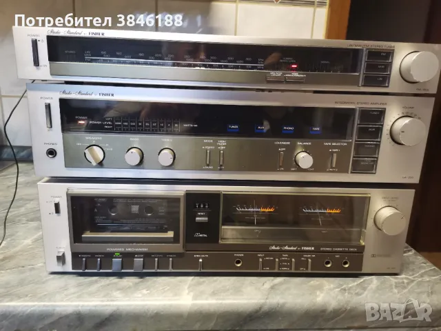 Fisher CR-123 Deck+Fisher CA-250 Amplifier+Fisher FM-350L Tuner, снимка 1