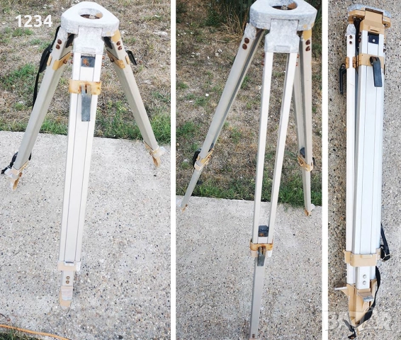 алуминиев стенд за оптичен нивел (стойка) тринога трипод