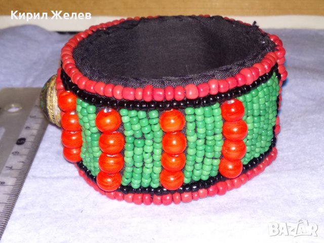 СТАРИННА МЪНИСТЕНА БЕРБЕРСКА ЕТНО ГРИВНА РЯДКА РЪЧНА МАЙСТОРСКА ИЗРАБОТКА с ЕСТЕСТВЕН ТЮРКОАЗ 23541, снимка 3 - Антикварни и старинни предмети - 41202036