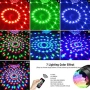 Нова топка прожектор Парти LED диско светлина RGB 360° с дистанционно управление, снимка 5