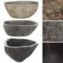 vidaXL Мивка от речен камък, овална, (37-46)x(29-36) см, снимка 4
