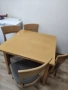 Кухненски комплект  маса от масивно дърво 90/90см+4 стола , снимка 10