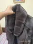 дамско палто от изкуствена кожа с косъм в тъмнокафяв (шоколадов) цвят, снимка 10