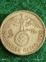 Сребърна монета 2 райхсмарки 1938г. Германия Трети Райх с Свастика за КОЛЕКЦИОНЕРИ 50058, снимка 1