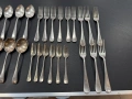Комплект прибори за хранене / дебело посребрени. №7873, снимка 3