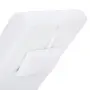 vidaXL Масажираща кушетка с възглавница, бяла, изкуствена кожа, снимка 6