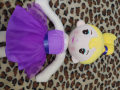 Голяма мека кукла балерина DOLL BLONDE ZEEMAN PURPLE DRESS DANCER 42 CM, снимка 7