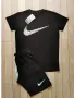 Nike Мъжки Черен Летен Екип Тениска И Къси Панталонки👕🩳Мъжки Къс Комплект Найк Код B302, снимка 2