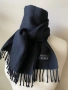 Мъжки, черен шал от 100 % вълна, снимка 1