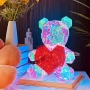 Мече със сърце - Светеща декорация 25см, снимка 3