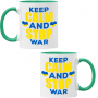 Чаша KEEP CALM AND STOP WAR, спасете Украйна, спрете войната,, снимка 4