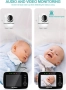 ЧИСТО НОВ PTZ бебефон OBVHNUA 3.5-инча 300 метра обхват, без WIFI с въртене 355°/120°, Еко режим ..., снимка 9