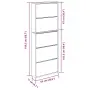 vidaXL Шкаф за обувки с огледало, 5 нива, бял гланц, 63x17x169,5 см, снимка 10