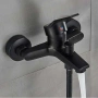 Смесител за баня и душ, черен мат, за вана, с две функции и стенен монтаж, снимка 5