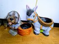 Декоративна саксия куче и магаре цветя градина декорация