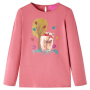 Детска тениска с дълъг ръкав, старо розово, 104（SKU:13610, снимка 1 - Детски тениски и потници - 44744305