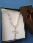 Масивен, сребърен ланец с кръст.Няколко различни варианти. Поставен в подаръчна кутия., снимка 1