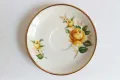 Чаша, подложна и десертна чиния с жълти рози - Mitterteich, снимка 2