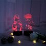 3D аниме LED Нощна лампа,3 различни Аниме героя, с интелигентно сензорно дистанционно управление, снимка 3