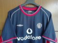 Manchester United Umbro Vintage рядка оригинална футболна тениска фланелка L Манчестър Юнайтед екип, снимка 3