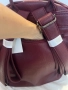Дамска кожена раничка в цвят бордо, снимка 6