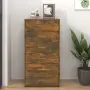 vidaXL Сайдборд 6 чекмеджета опушен дъб 50x34x96 см инженерно дърво, снимка 2
