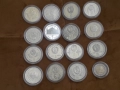  пълният лот от 15 броя мед-никел петолевки от периода 1980-1989г., без Людмила Живкова, снимка 3