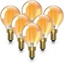 Нови 6 броя LED крушки база E14 Ретро Стил Топла Светлина Осветление дом, снимка 1 - Крушки - 42561968