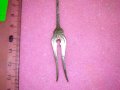 СТАРА НЕМСКА ФЛОРАЛНА КОЛЕКЦИОНЕРСКА ДЕСЕРТНА СРЕБЪРНА ВИЛИЧКА СРЕБРО 800 ПРОБА 42994, снимка 12